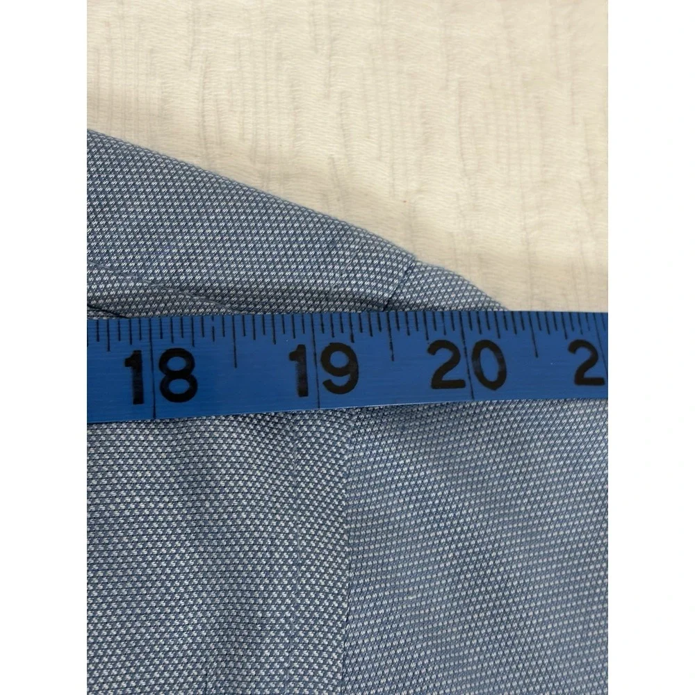 Banana Republic Men's Button-Down Dress Shirt, No Iron, Size Large Blue